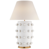 Thick White Dotted Textured Table Lamp 