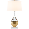 Gold Hourglass Shape Base Table Lamp 