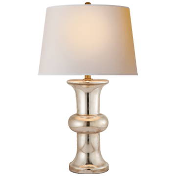 Mercury Glass Cylinder Table Lamp 