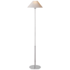 Tall Skinny Polished Nickel Floor Lamp 