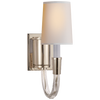 Single polished nickel sconce 