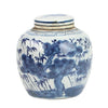 Blue and White Pine Tree Mini Jar