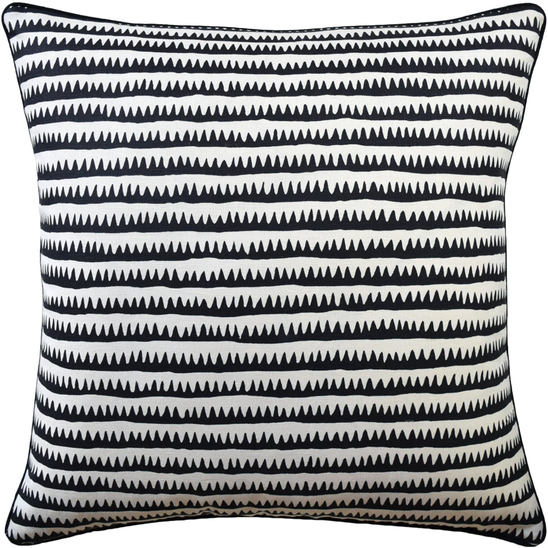 Corfu Stripe Pillow, Black, Pair