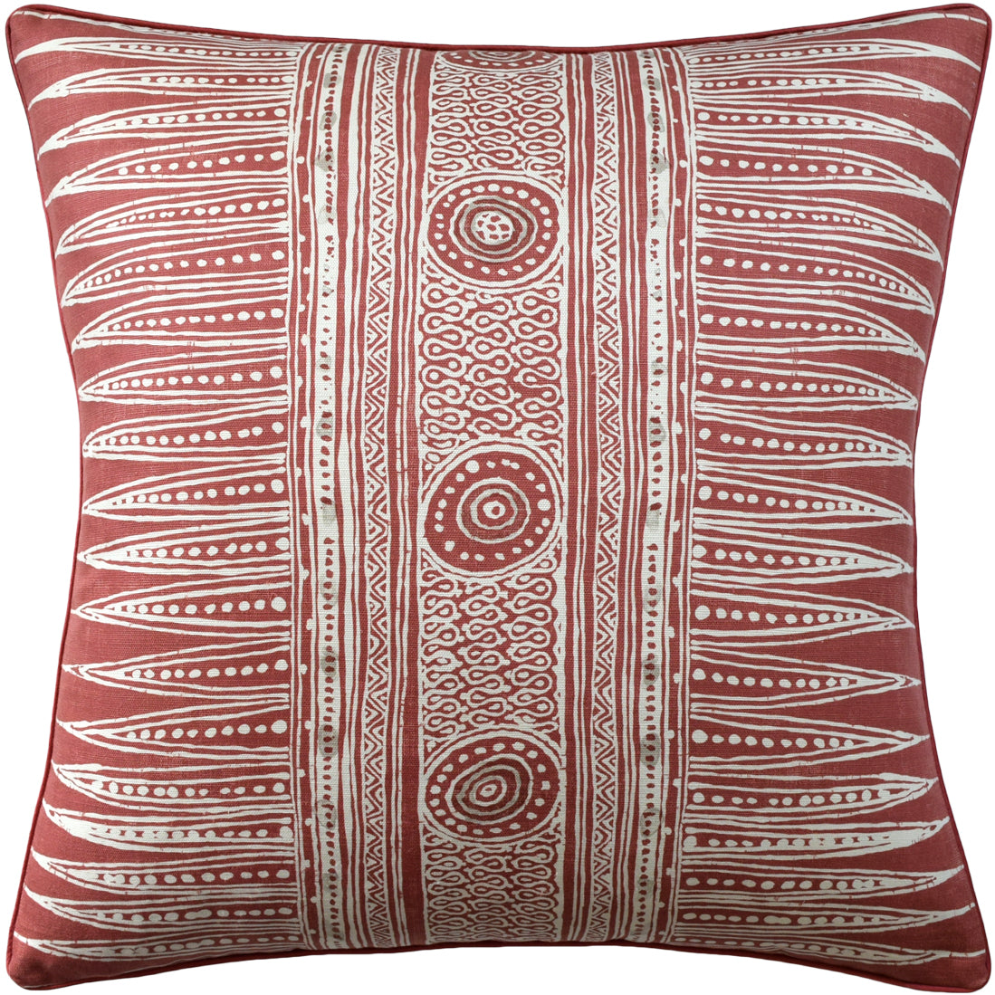 Indian Zag Pillow, Madder, Pair