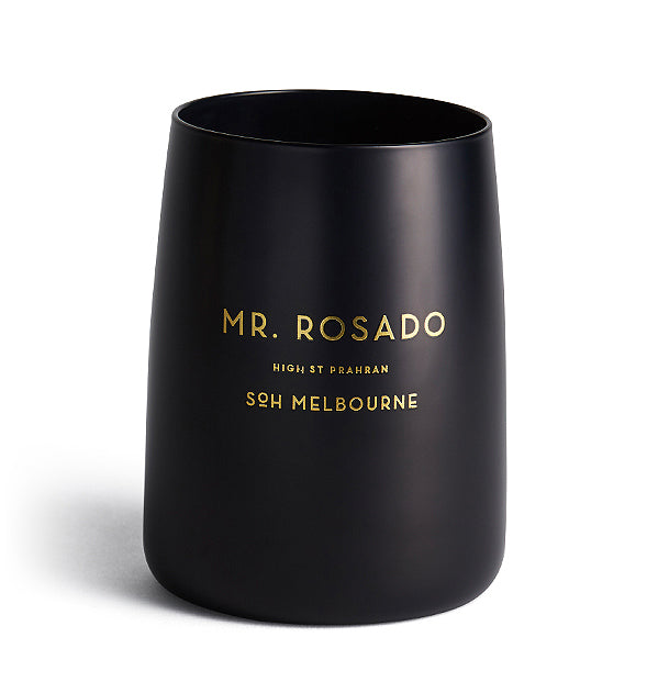 Mr. Rosado Black Matte Glass Candle